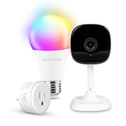 Kit Smart Home Rocket House: Cámara BUHO 1080p + Enchufe Inteligente RH - SO + Foco LED RAINBOW RGB - Rockethouse.com.mx